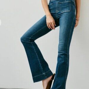 Spanx Everywhere Flare Jeans with Patch Pocket Stretch Denim